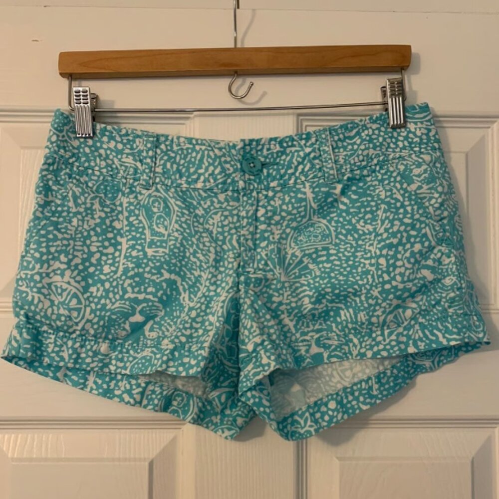Lilly Pulitzer Walsh Shorts Shorely Blue Ice Cake Size 2